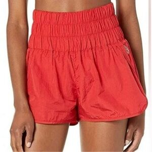 Free People Movement The Way Home Shorts Sporty Athletic Women’s Medium Red